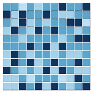 Mosaik Klinker Mosaicos Mix Oscuro Blå Blank 32x32 (2.5x2.5) cm